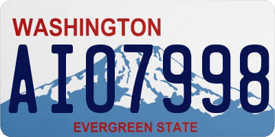 WA license plate AIO7998
