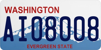 WA license plate AIO8008