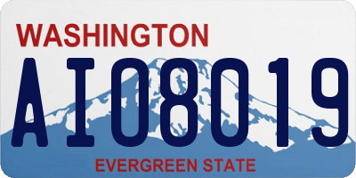 WA license plate AIO8019