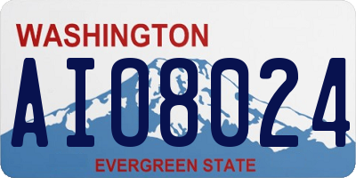 WA license plate AIO8024