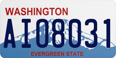 WA license plate AIO8031