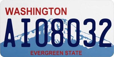 WA license plate AIO8032