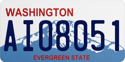 WA license plate AIO8051