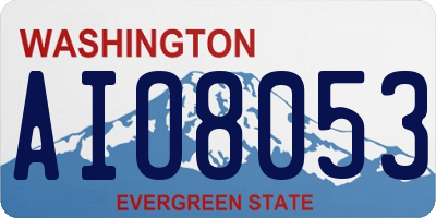 WA license plate AIO8053