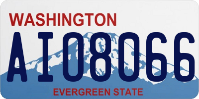 WA license plate AIO8066