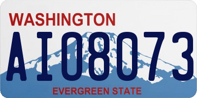 WA license plate AIO8073