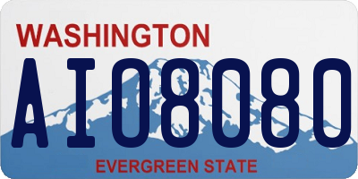 WA license plate AIO8080