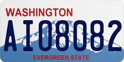 WA license plate AIO8082