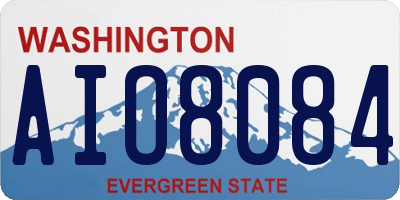 WA license plate AIO8084