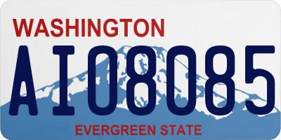WA license plate AIO8085