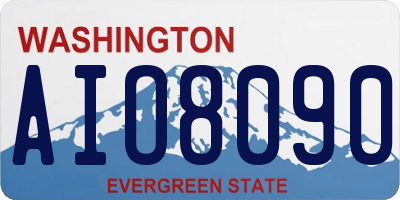 WA license plate AIO8090