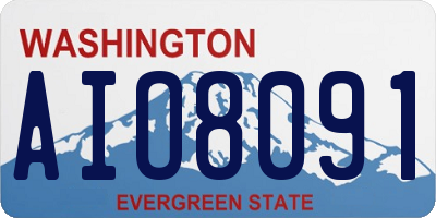 WA license plate AIO8091
