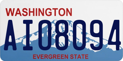WA license plate AIO8094