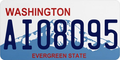 WA license plate AIO8095