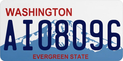 WA license plate AIO8096