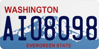 WA license plate AIO8098