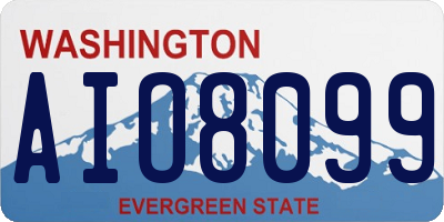 WA license plate AIO8099