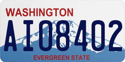 WA license plate AIO8402