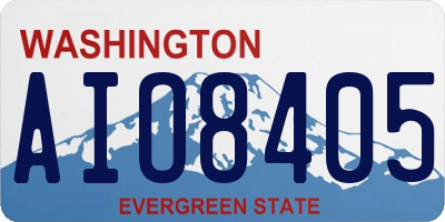 WA license plate AIO8405