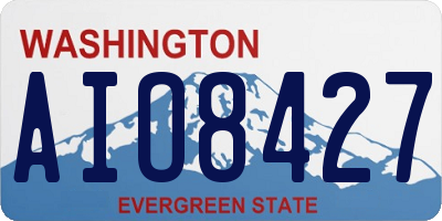 WA license plate AIO8427