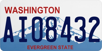 WA license plate AIO8432