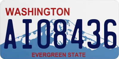 WA license plate AIO8436