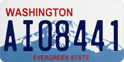 WA license plate AIO8441