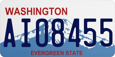 WA license plate AIO8455