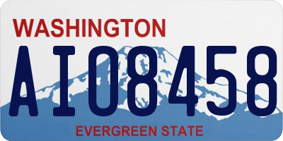 WA license plate AIO8458