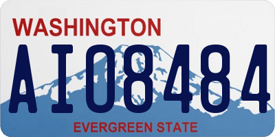 WA license plate AIO8484