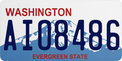WA license plate AIO8486