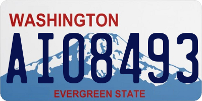 WA license plate AIO8493