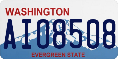 WA license plate AIO8508