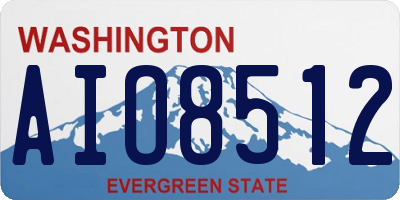 WA license plate AIO8512