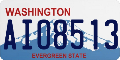 WA license plate AIO8513