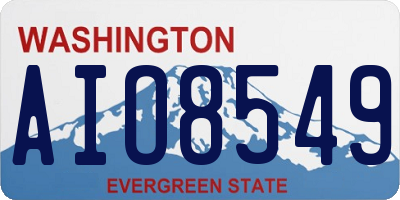 WA license plate AIO8549