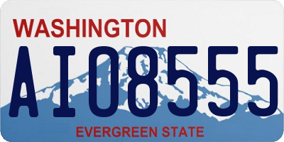 WA license plate AIO8555