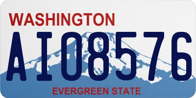 WA license plate AIO8576