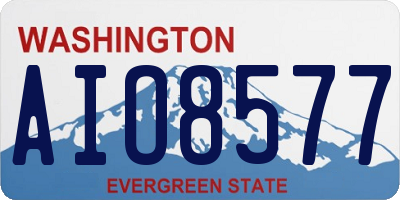 WA license plate AIO8577