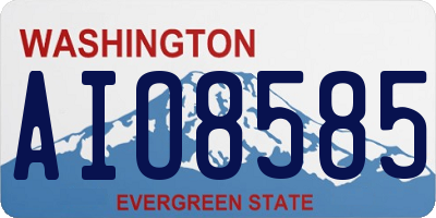 WA license plate AIO8585