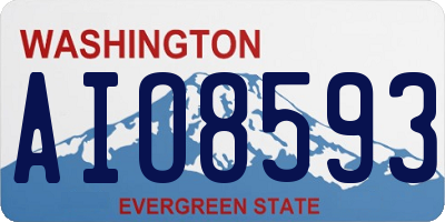 WA license plate AIO8593