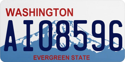 WA license plate AIO8596