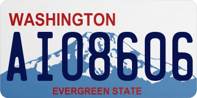 WA license plate AIO8606