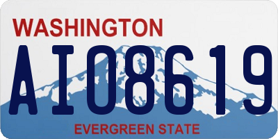 WA license plate AIO8619