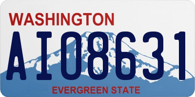 WA license plate AIO8631