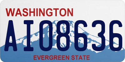 WA license plate AIO8636
