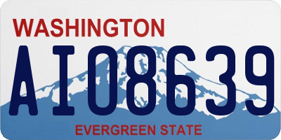 WA license plate AIO8639