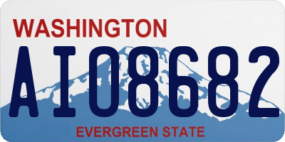 WA license plate AIO8682