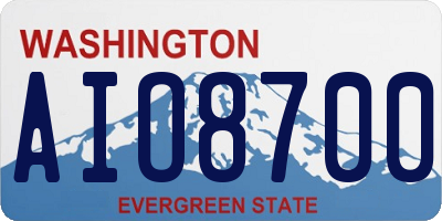 WA license plate AIO8700