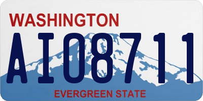 WA license plate AIO8711
